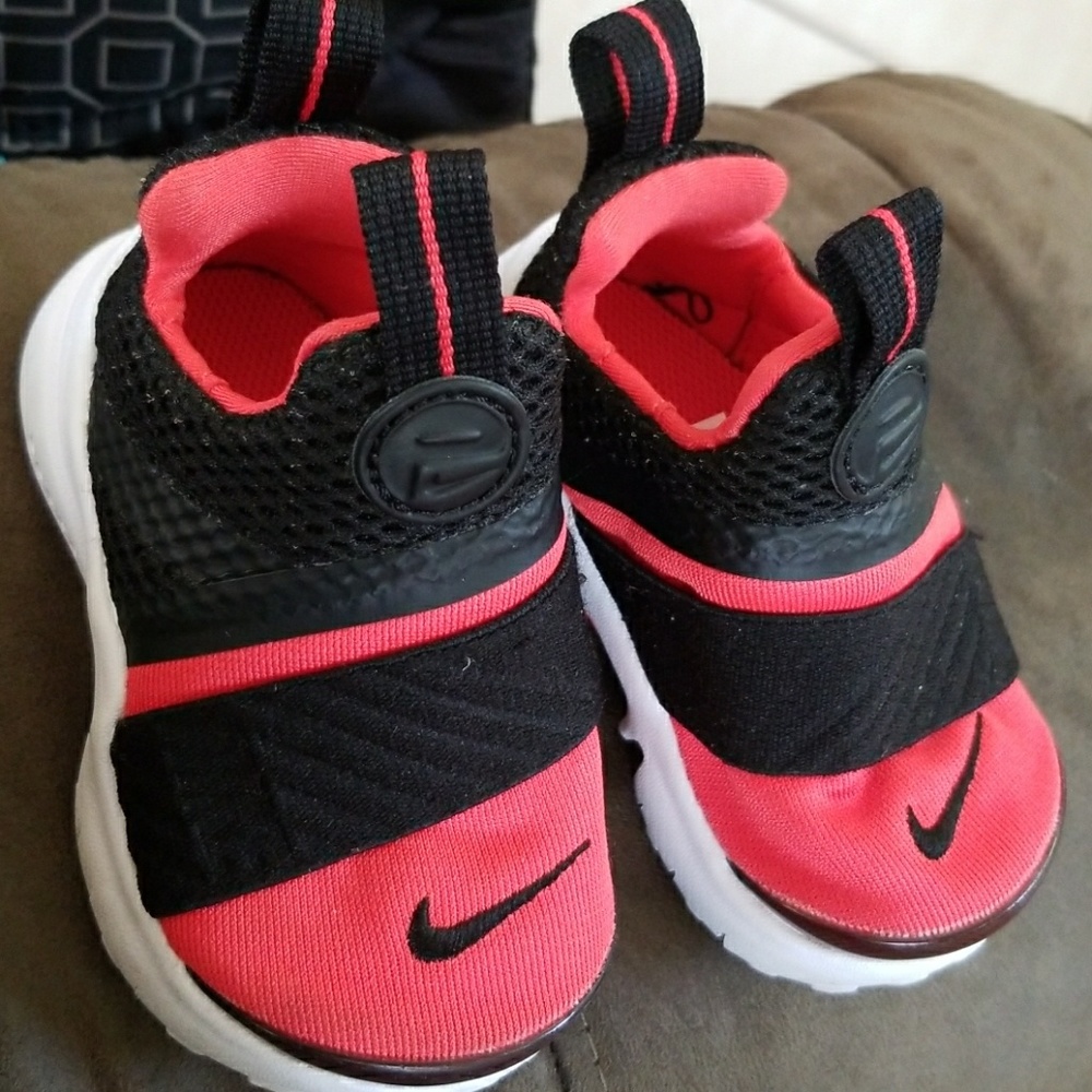 Nike red and black sneakers